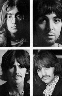 The Beatles (John Lennon, Paul McCartney, George Harrison and Ringo Starr) during the White Album period